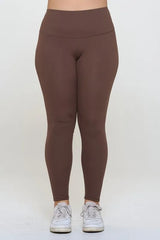 Winter League Fleece-Lined Leggings in Coffee Brown
