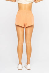 Drop Shot Drawcord Mini Shorts in Terracotta