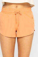 Drop Shot Drawcord Mini Shorts in Terracotta