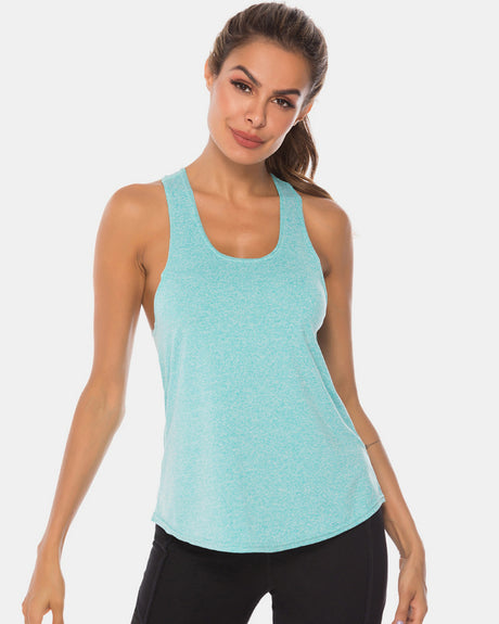 Full Size Scoop Neck Wide Strap Active Pickleball Top