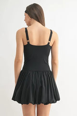 Pickle Pop Bubble Mini Dress in Black