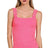 Stone Wash Smash Seamless Tank Top in Coral Fuchsia