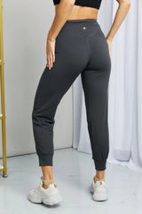 Side Out Cropped Joggers in Charcoal
