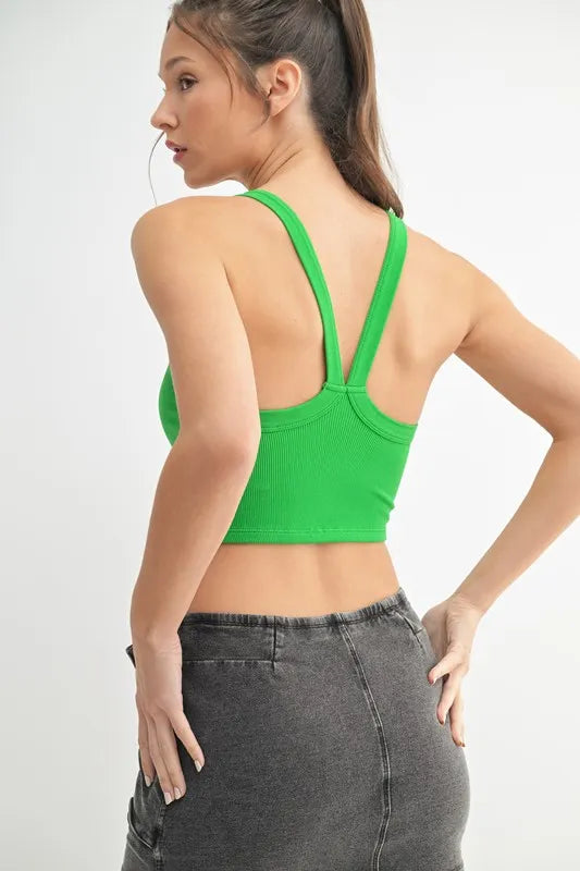 Smooth Serve Seamless Cami Tank in Apple Green