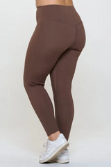 Winter League Fleece-Lined Leggings in Coffee Brown