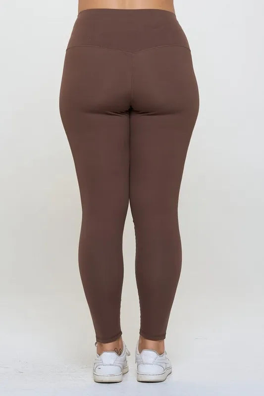 Winter League Fleece-Lined Leggings in Coffee Brown