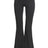 Retro Rally Raw Hem Flare Yoga Pants in Black