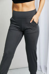 Side Out Cropped Joggers in Charcoal