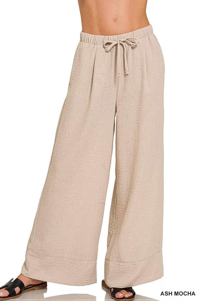 Cool Down Airflow Drawstring Pants in Ash Mocha