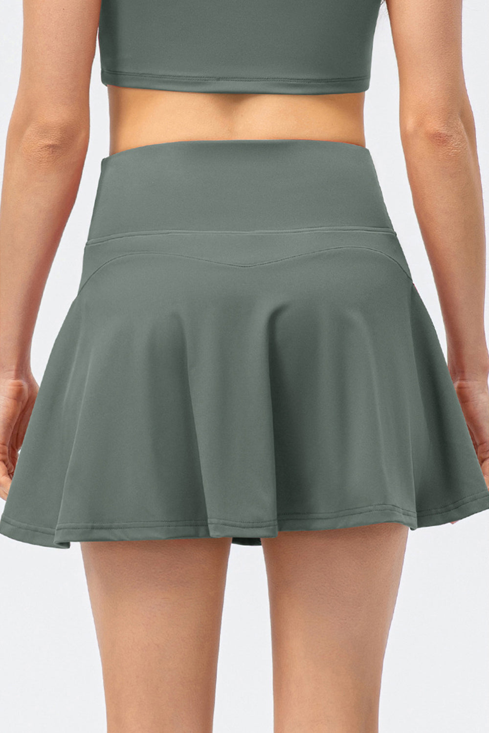 High Waist Wide Waistband Active Pickleball Skirt