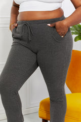 Dink & Chill Ribbed Joggers in Dark Gray