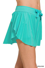 Ruffle Rally Pocket Skirt in Turquoise