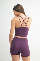 Crosscourt Crisscross Sports Bra in Merlot